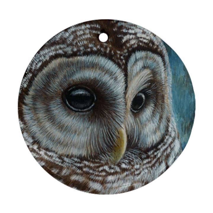 Barred Owl Round Ornament (Two Sides)