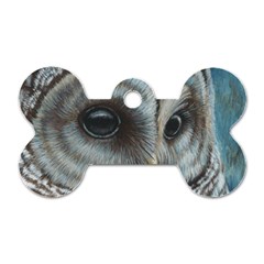 Barred Owl Dog Tag Bone (one Sided) by TonyaButcher