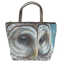 Barred Owl Bucket Handbag by TonyaButcher