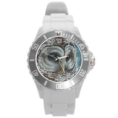 Barred Owl Plastic Sport Watch (large) by TonyaButcher