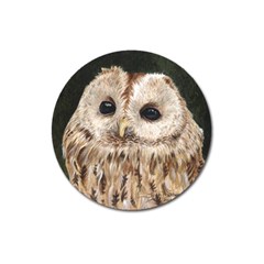 Tawny Owl Magnet 3  (round) by TonyaButcher