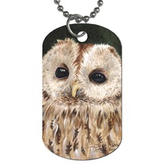 Tawny Owl Dog Tag (two-sided)  by TonyaButcher