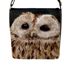 Tawny Owl Flap Closure Messenger Bag (large)