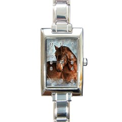 Midnight Jewel  Rectangular Italian Charm Watch