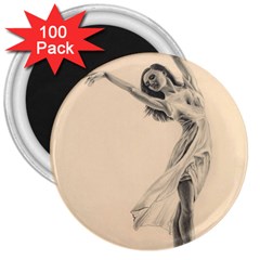 Graceful Dancer 3  Button Magnet (100 Pack)