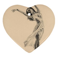 Graceful Dancer Heart Ornament (two Sides) by TonyaButcher