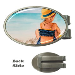 A Day At The Beach Money Clip (oval) by TonyaButcher