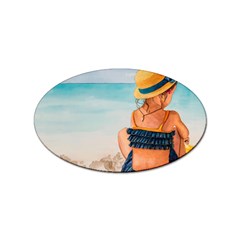 A Day At The Beach Sticker (oval) by TonyaButcher