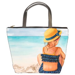 A Day At The Beach Bucket Handbag