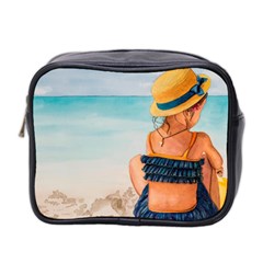 A Day At The Beach Mini Travel Toiletry Bag (two Sides)