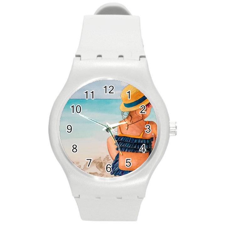 A Day At The Beach Plastic Sport Watch (Medium)