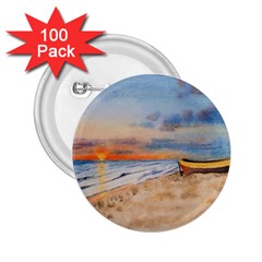 Sunset Beach Watercolor 2 25  Button (100 Pack)