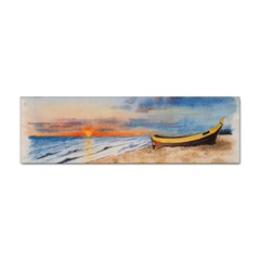 Sunset Beach Watercolor Bumper Sticker