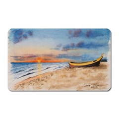 Sunset Beach Watercolor Magnet (rectangular)
