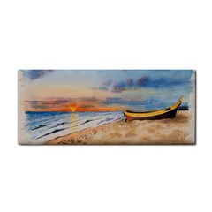 Sunset Beach Watercolor Hand Towel by TonyaButcher