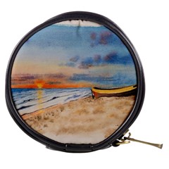 Sunset Beach Watercolor Mini Makeup Case
