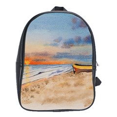 Sunset Beach Watercolor School Bag (xl)