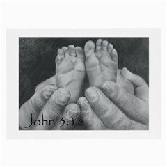 John 3:16 Glasses Cloth (large, Two Sided) by TonyaButcher