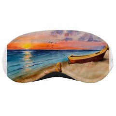 Alone On Sunset Beach Sleeping Mask