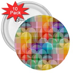 Circles 3  Button (10 Pack)