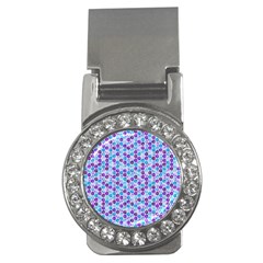 Purple Blue Cubes Money Clip (cz) by Zandiepants