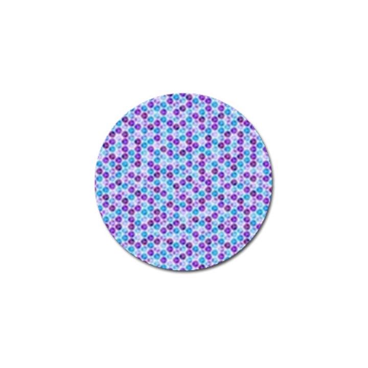 Purple Blue Cubes Golf Ball Marker 4 Pack