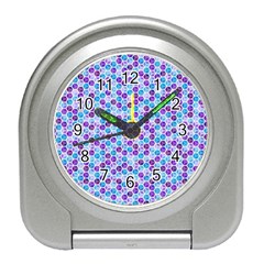 Purple Blue Cubes Desk Alarm Clock by Zandiepants