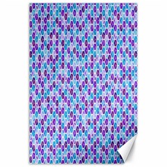 Purple Blue Cubes Canvas 24  X 36  (unframed) by Zandiepants