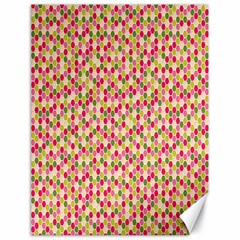 Pink Green Beehive Pattern Canvas 18  X 24  (unframed) by Zandiepants