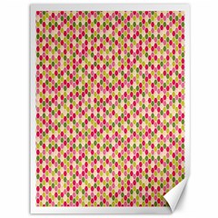 Pink Green Beehive Pattern Canvas 36  X 48  (unframed) by Zandiepants
