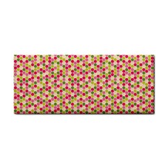 Pink Green Beehive Pattern Hand Towel by Zandiepants