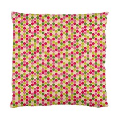 Pink Green Beehive Pattern Cushion Case (single Sided)  by Zandiepants