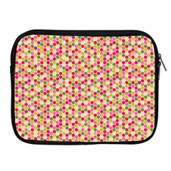 Pink Green Beehive Pattern Apple Ipad Zippered Sleeve by Zandiepants