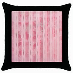 Pink Grunge Black Throw Pillow Case by StuffOrSomething