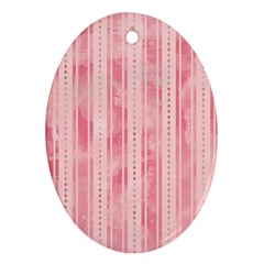 Pink Grunge Oval Ornament (two Sides) by StuffOrSomething