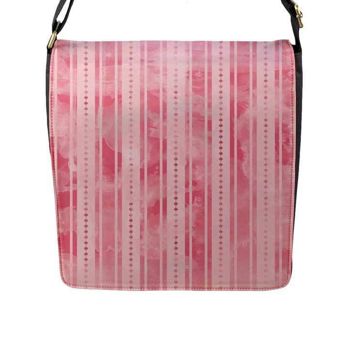 Pink Grunge Flap Closure Messenger Bag (Large)