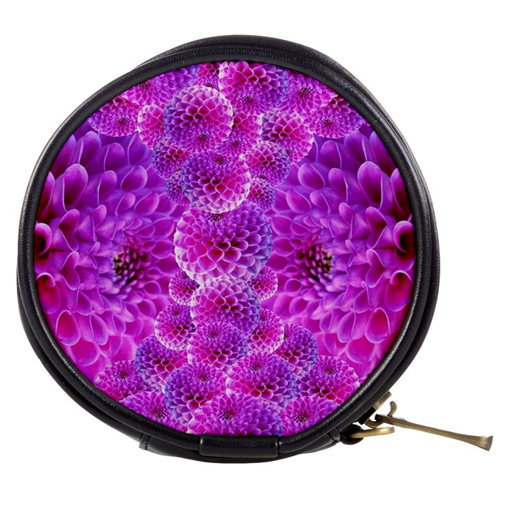 Purple Dahlias Mini Makeup Case