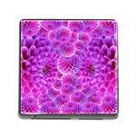 Purple Dahlias Memory Card Reader with Storage (Square) Front