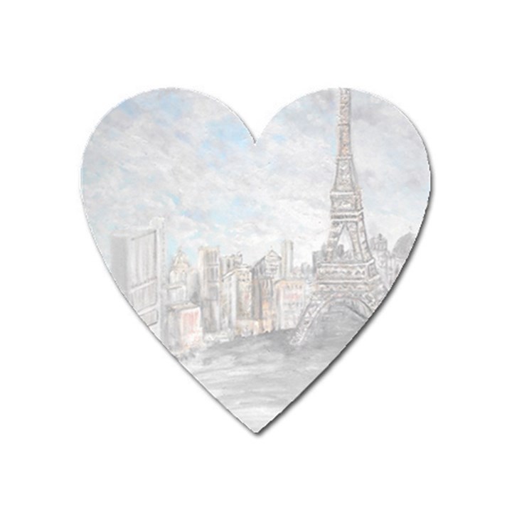 Eiffel Tower Paris Magnet (Heart)