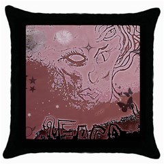 2faced Black Throw Pillow Case by Pannellgirlinc