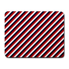 Diagonal Patriot Stripes Small Mouse Pad (rectangle) by StuffOrSomething