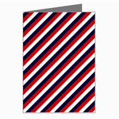 Diagonal Patriot Stripes Greeting Card by StuffOrSomething