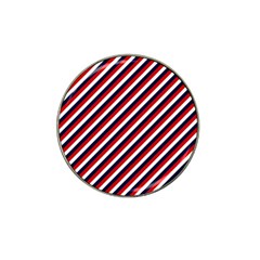 Diagonal Patriot Stripes Golf Ball Marker 10 Pack (for Hat Clip) by StuffOrSomething