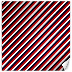 Diagonal Patriot Stripes Canvas 12  X 12  (unframed) by StuffOrSomething