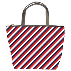 Diagonal Patriot Stripes Bucket Handbag by StuffOrSomething