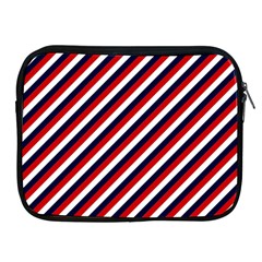 Diagonal Patriot Stripes Apple Ipad Zippered Sleeve by StuffOrSomething