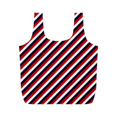 Diagonal Patriot Stripes Reusable Bag (m) by StuffOrSomething