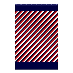 Diagonal Patriot Stripes Shower Curtain 48  X 72  (small) by StuffOrSomething