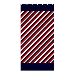 Diagonal Patriot Stripes Shower Curtain 36  X 72  (stall) by StuffOrSomething