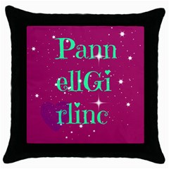 Pannellgirlinc Black Throw Pillow Case by Pannellgirlinc